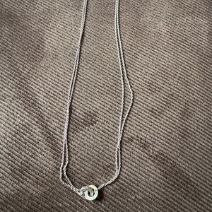Vintage sterling silver interlocking circles choker
